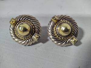 14K & Sterling David Yurman Pierced Earrings