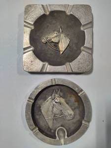 Bruce Fox Cast Metal Vintage Ashtrays