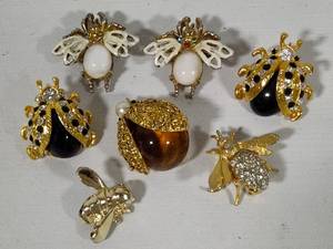 Lot of Bug Brooches