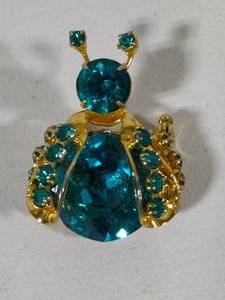 Stamped Weiss Lady Bug Brooch