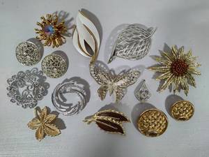 Lot of Sarah Coventry Stamped BroochesEarringsPendant
