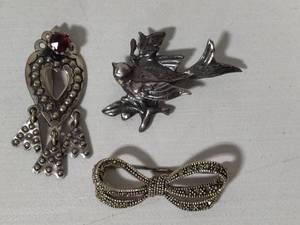 Sterling925 Stamped Brooches