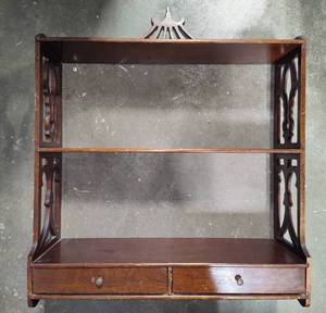 Antique Wood ShelfPlate Rack