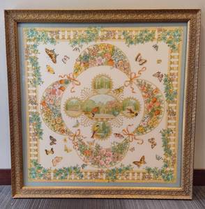 Salvatore Ferragamo Floral Patterned Silk Scarf - Framed