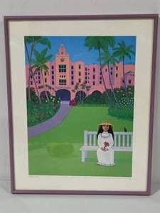 Pink Palace - Waikiki by Rosalie Prussing Signed & Numbered