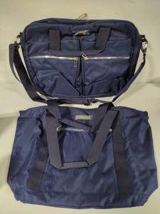 Bella Russo Navy Matching Laptop Bag & Large Tote New