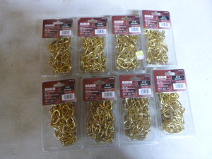 8 Packs of Baron Brass Plated Decorator Chain