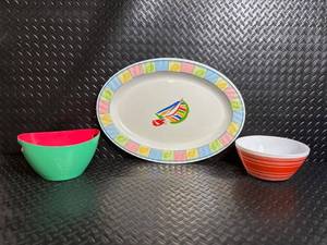 Vintage Charm Sailboat Border Dinnerware Set - Oval Plate & 2 Bowls