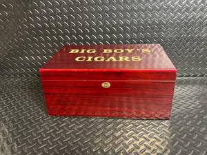 Big Boys Cigars Humidor Box - Wooden Cigar Humidor with Humidifier & Lock