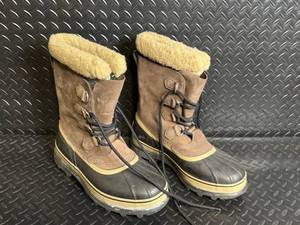 Sorel Caribou Boots - Mens US 10 BrownTan Leather & Shearling