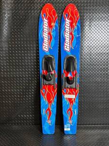 NMI Water Skis - Flame Graphic 44-45in - Made in USA Fort Worth TX (Lot of 2)