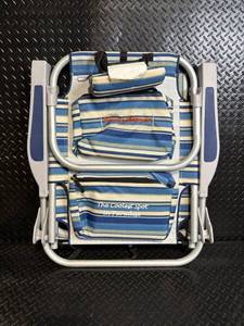 Tommy Bahama Folding Beach Chair - Relax in Style (Blue Stripes)