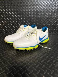 Nike Soccer Cleats - WhiteBlueNeon Yellow - Mens US 9.5