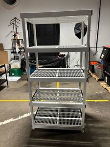 Industrial 5-Shelf Plastic Shelving Rack - Gray Plastic