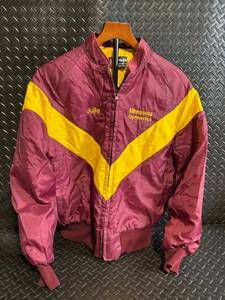 Outwin Minnesota Gymnastics Julie Varsity Jacket - Burgundy & Gold, Quilted Liner