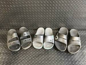 Crocs Slip-Ons - 6 Pairs, Assorted Sizes (M9W11 & M10W12) GrayCharcoal