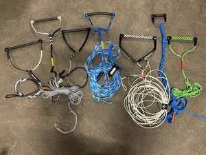 Water Tow Lines Bundle with Handles for Wakeboarding & Water Skiing