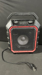 Rugged Portable PA Speaker With Mic & AUX - Red Trim, Built-In Handle