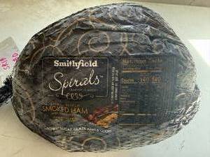 DD. 11.15lbs Smithfield Spirals Smoked Ham-Brown Sugar Glaze Packet