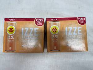 2x 68.4oz Izze Sparkling Juice Beverage-Peach