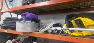 All contents on the middle Pallet Racks which includes 20 pieces of Picture Frames and assorted contents)