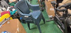Lot of 4 durable plastic chairs (USED)