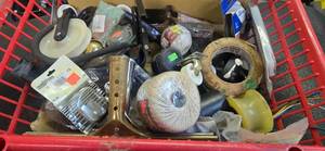 Lot of a basket full of assorted hardware (New and Used)