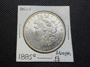 1885 O Morgan Silver Dollar Marked MS64 When Purchased