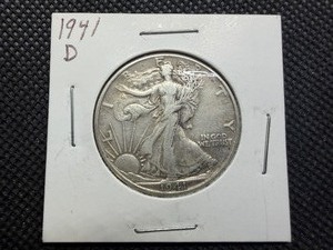 1941 D Silver Walking Liberty Half Dollar