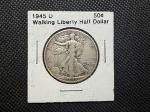 1945 D Silver Walking Liberty Half Dollar