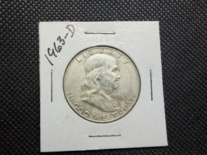 1963 D Silver Franklin Half Dollar