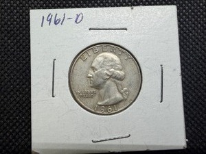 1961 D Silver Washington Quarter