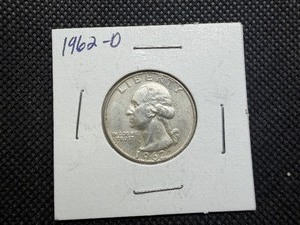1962 D Silver Washington Quarter