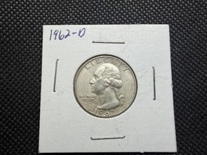 1962 D Silver Washington Quarter