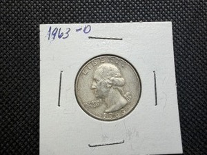 1963 D Silver Washington Quarter