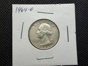 1964 D Silver Washington Quarter