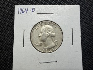 1964 D Silver Washington Quarter
