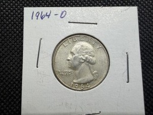 1964 D Silver Washington Quarter