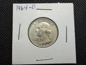 1964 D Silver Washington Quarter