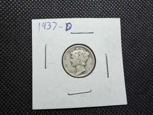 1937 D Silver Mercury Dime