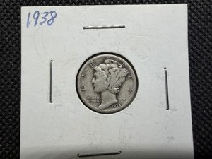 1938 Silver Mercury Dime