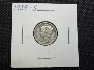 1939 S Silver Mercury Dime