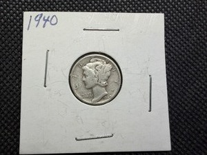 1940 Silver Mercury Dime