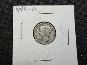 1940 D Silver Mercury Dime