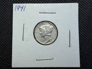 1941 Silver Mercury Dime
