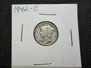 1942 D Silver Mercury Dime
