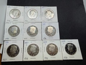 10 Kennedy Half Dollars - Very Nice Condition 1980 S, 1981 S, 1982 S, 1983 S, 1984 S, 1985 S, 1986 S, 1987 S, 1988 S, 1989 S