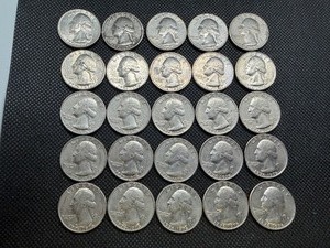 Twenty-Five Bicentennial Quarters