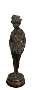 UL - Maurice Millire La Parisienne Bronze Sculpture - Art Deco - France - c.1930