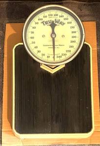 UL - TRU-WAY Health Scale - Vintage 9x11 Bathroom Scale, Continental Scale Works